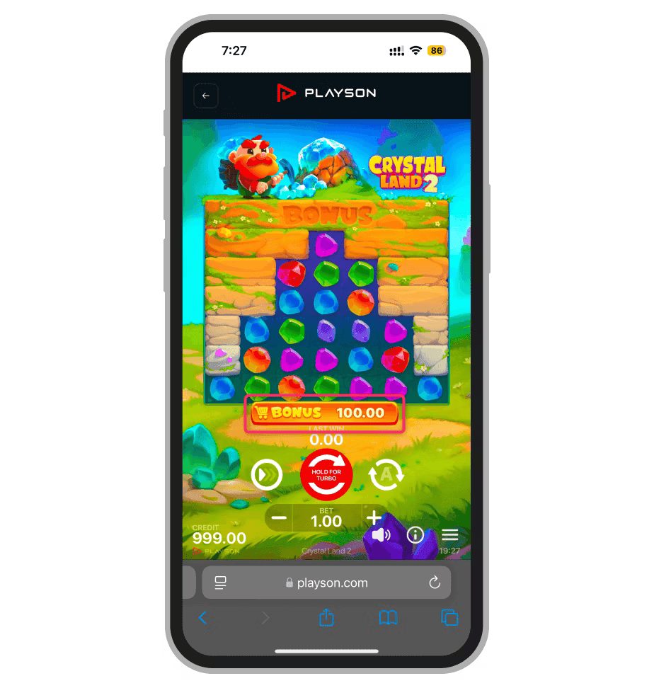 Покупка бонусной игры в Crystal Land 2