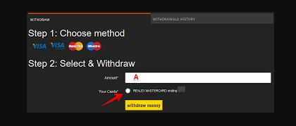 Confirm the method you wish to use and enter the amount