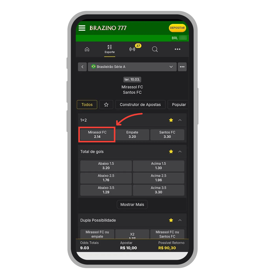 Selecione um dos resultados disponíveis