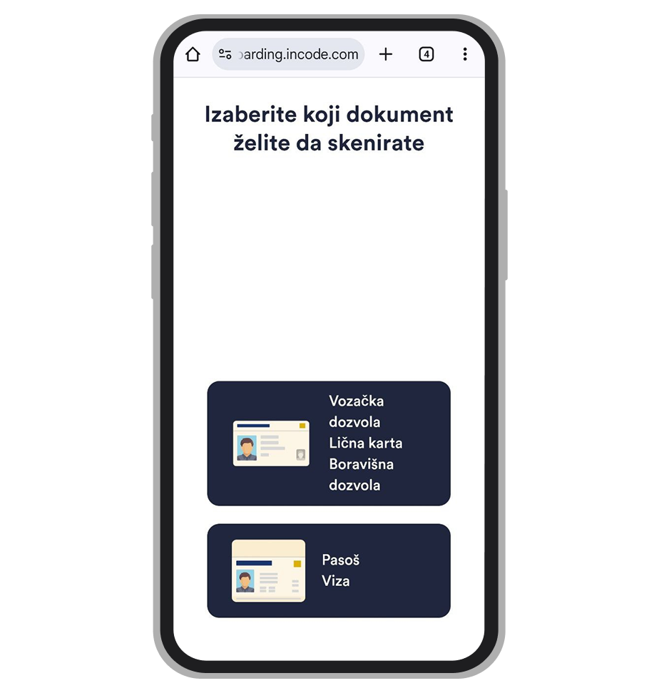 Slanje dokumenata za verifikaciju