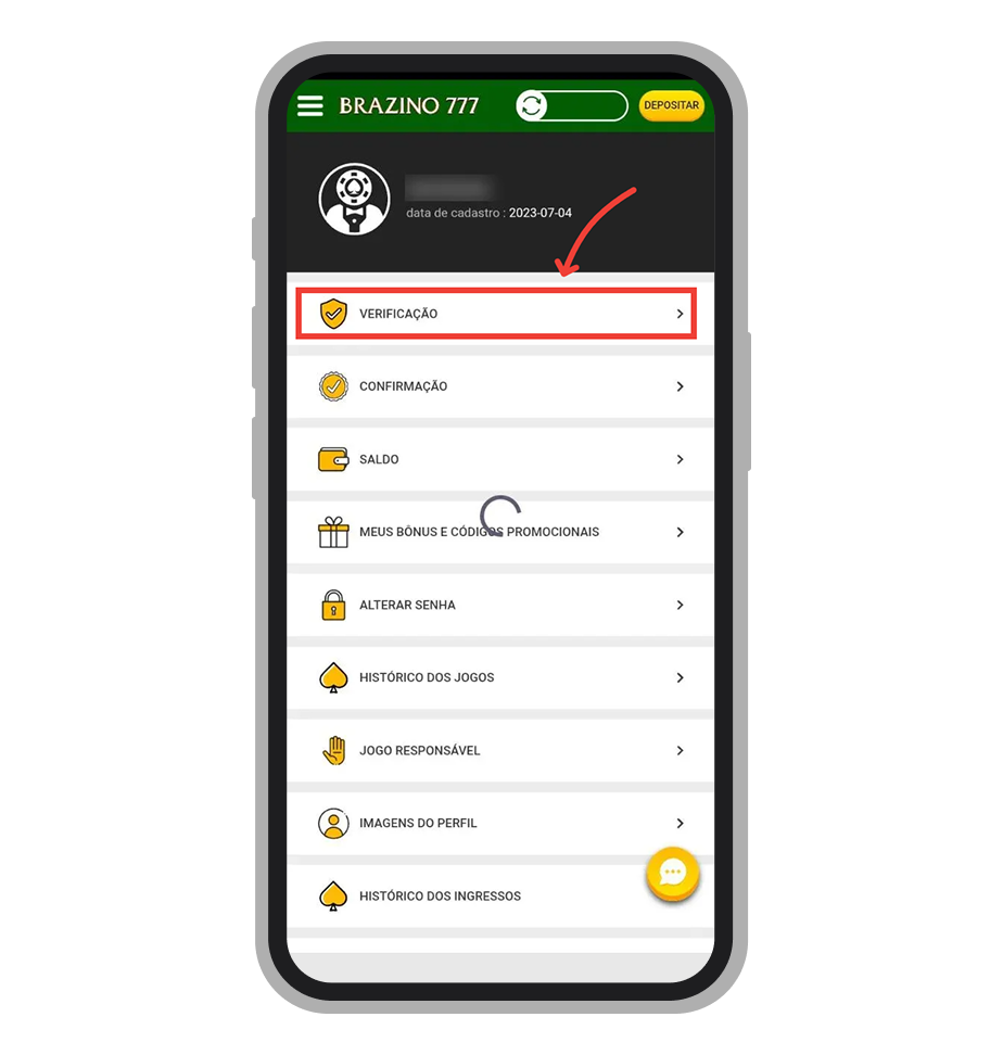 Toque em “Verificação”