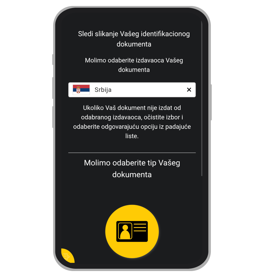 Otpremanje dokumenata za verifikaciju