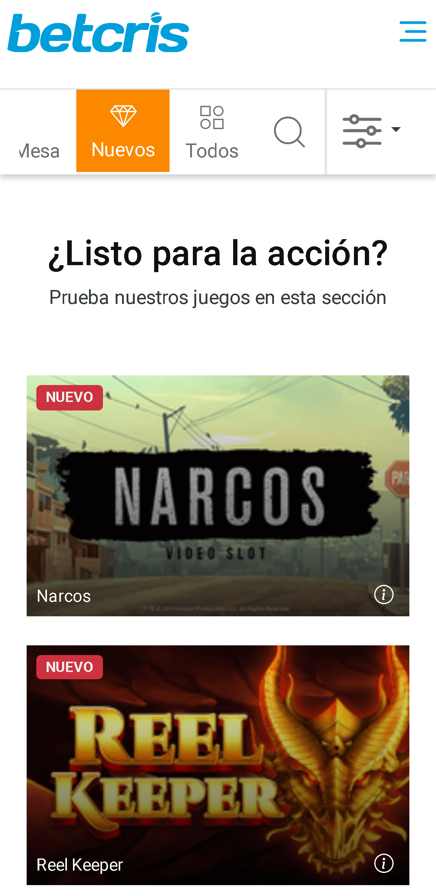 Nuevos juegos