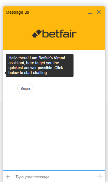 BetFair customer support Virtual Assistant