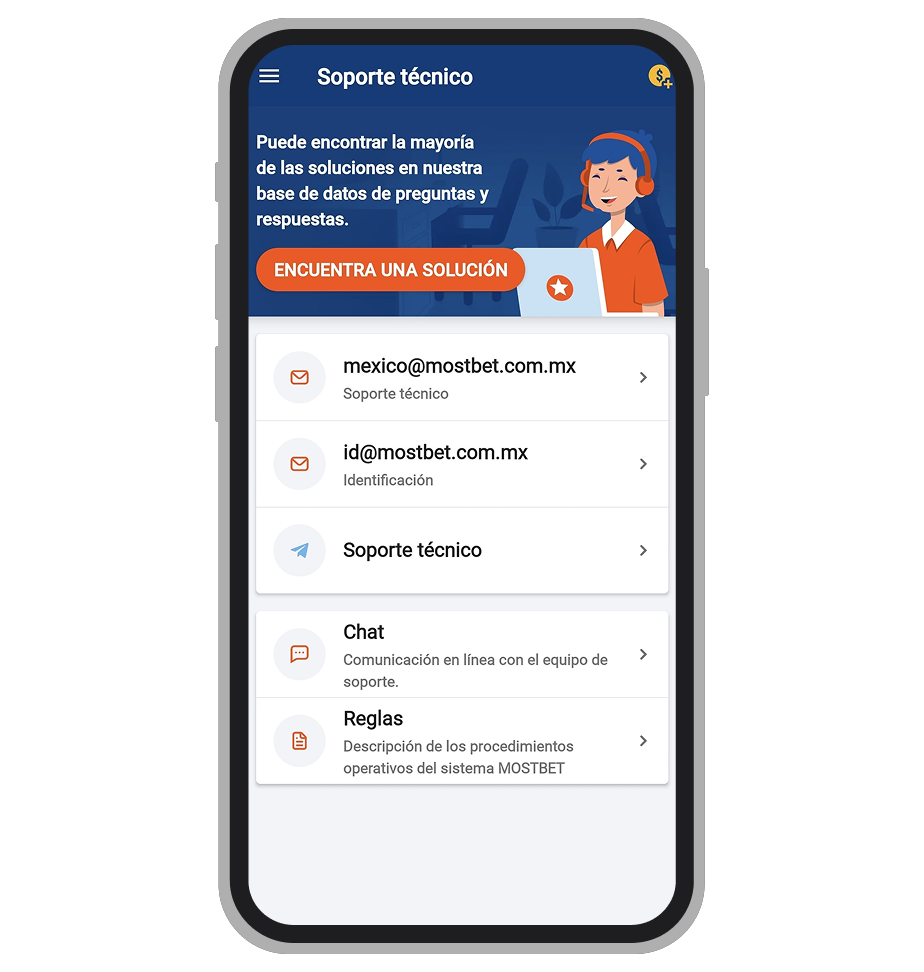 Atención al cliente Mostbet