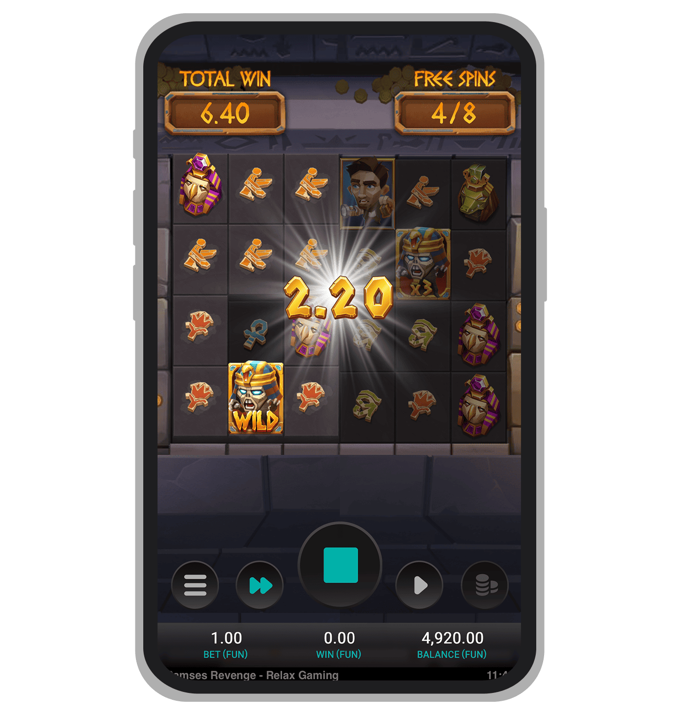Выигрыш во фриспинах в Ramses Revenge