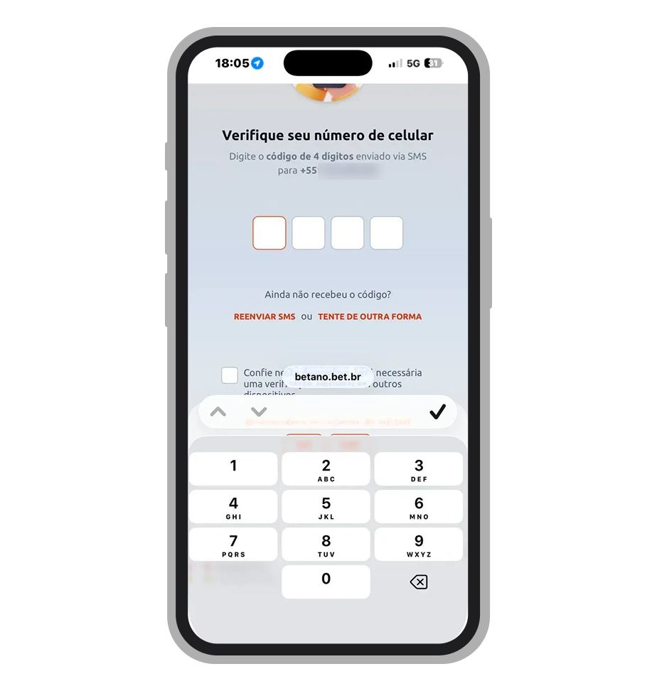 Verifique o seu celular