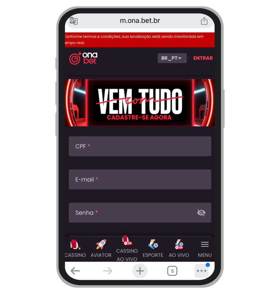 Formulário de cadastro