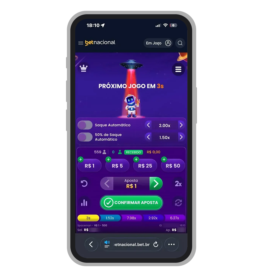 Spaceman no cassino Betnacional