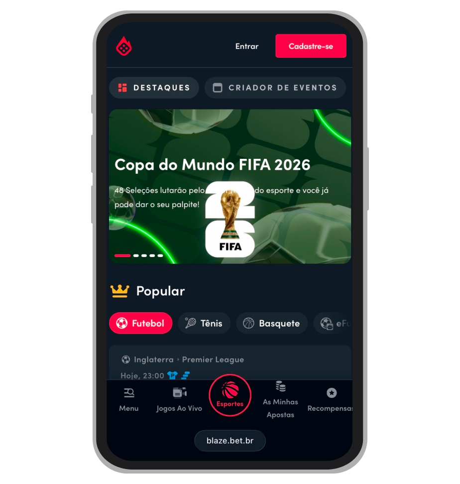 Seção de apostas esportivas