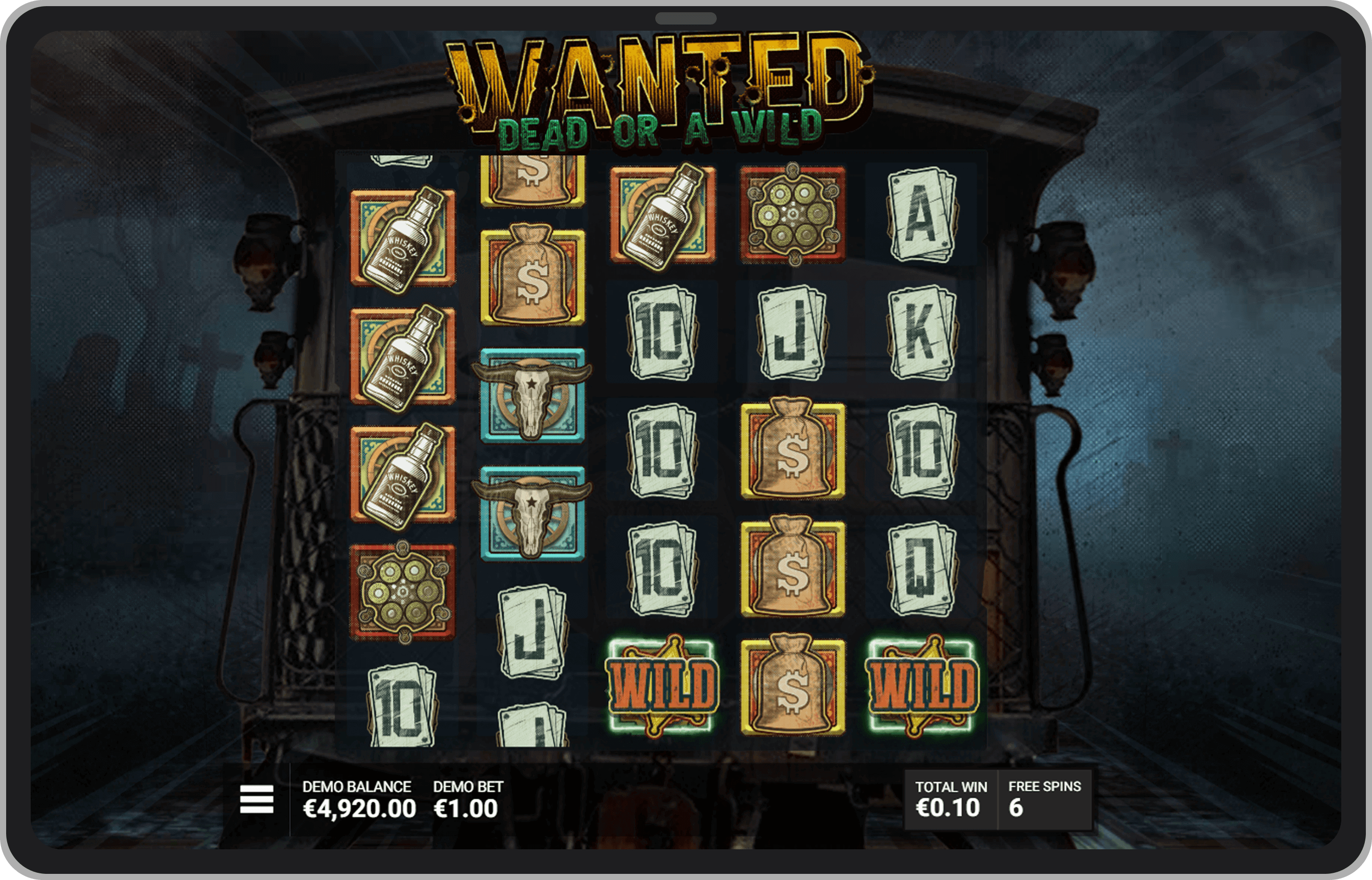 Bonus game The Great Train Robbery