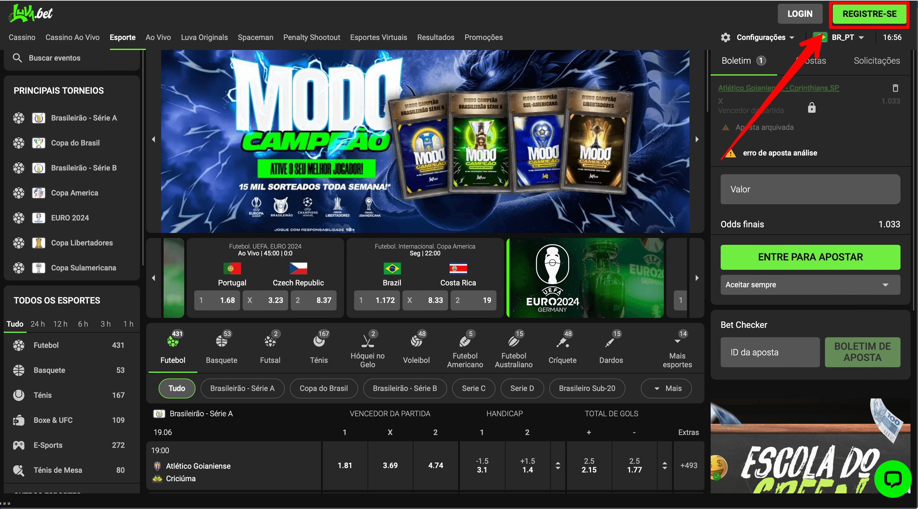 Processo de cadastro no site desktop é mesmo do site mobile