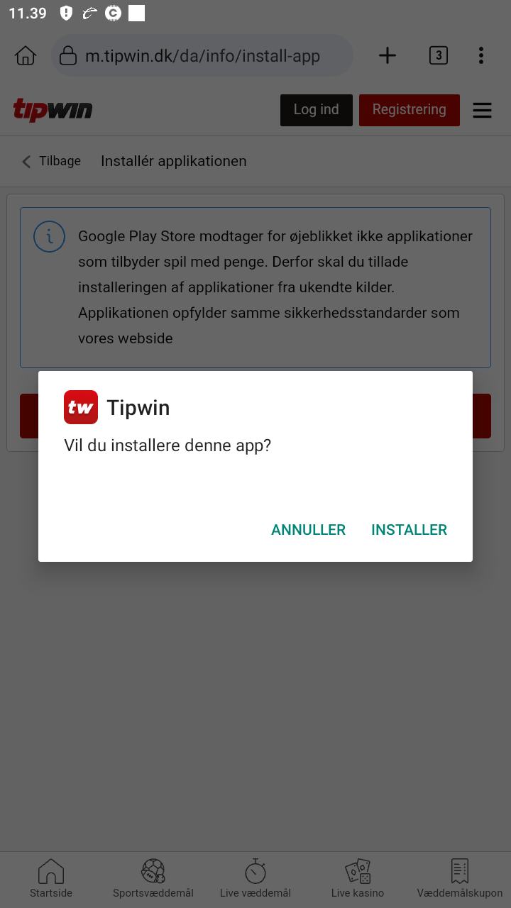 Installationsvindue