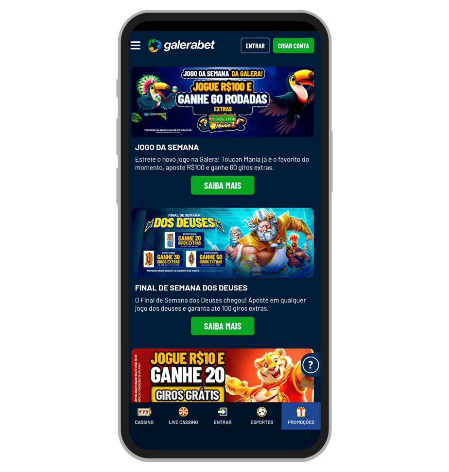 Cassino no app da Galera.bet