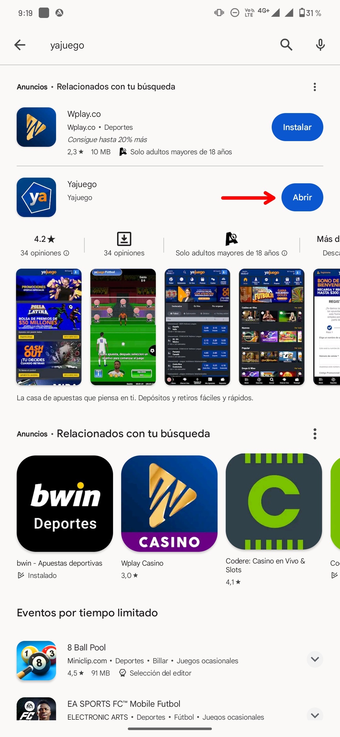 Ya Juego app en Google Play