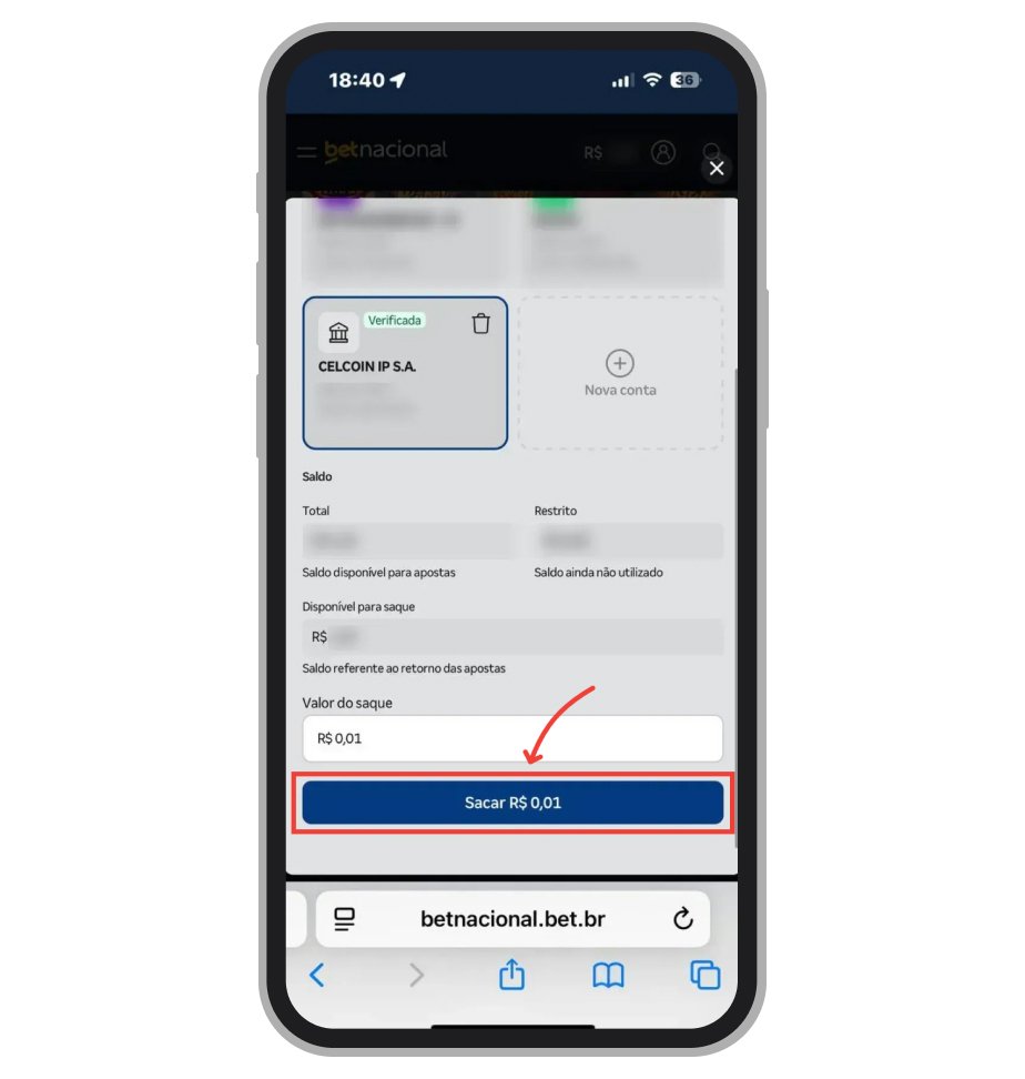 Informe o valor de saque e confirme a transação