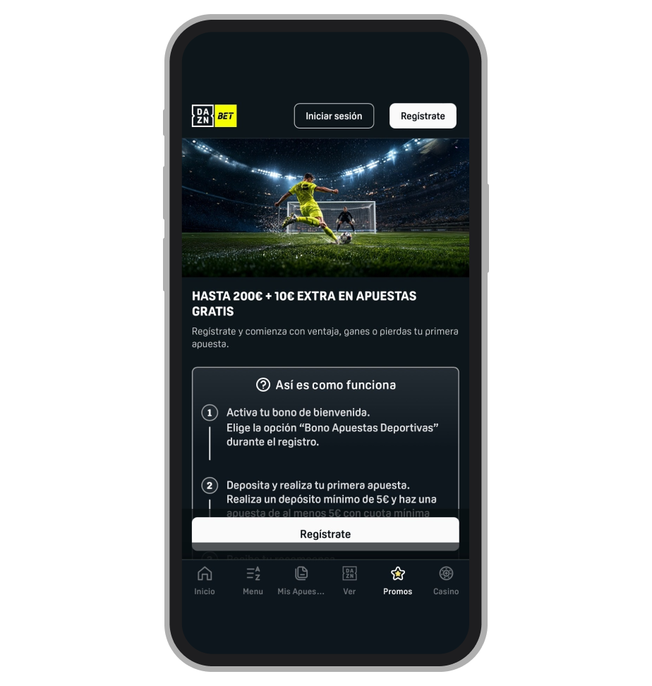 Bono de bienvenida de DAZN Bet