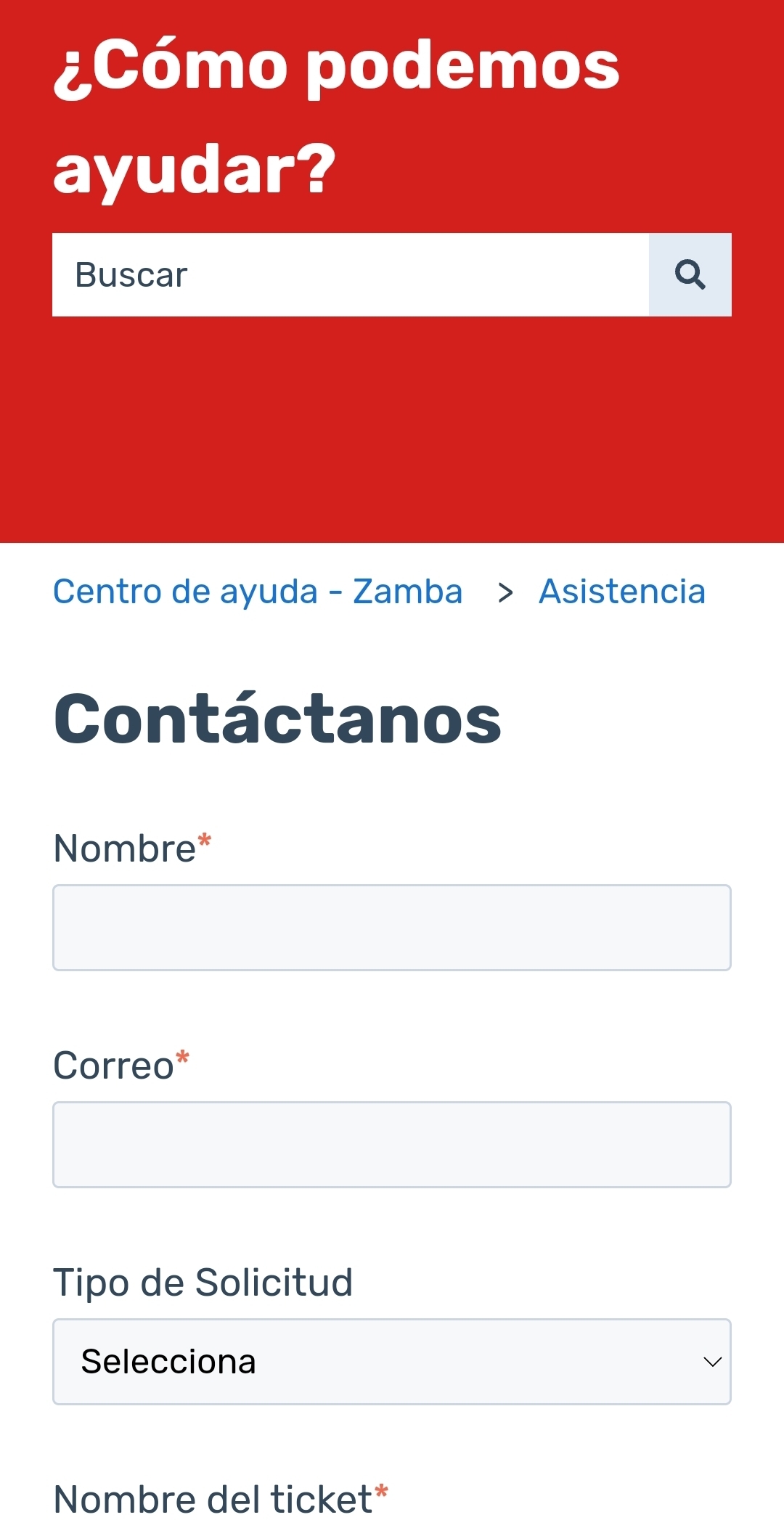 Formulario de contacto