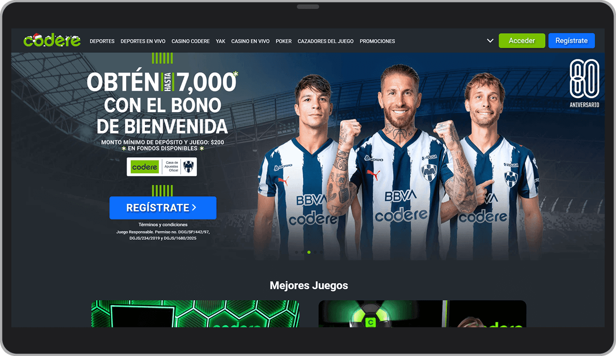 Codere Bono de bienvenida