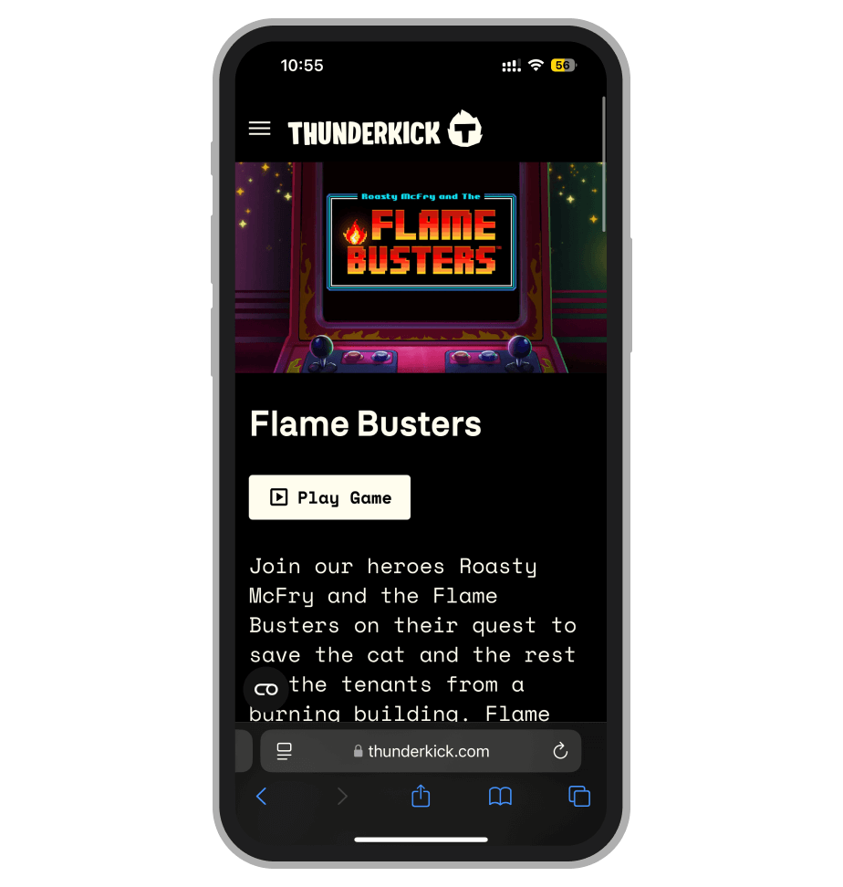 Страница Flame Busters