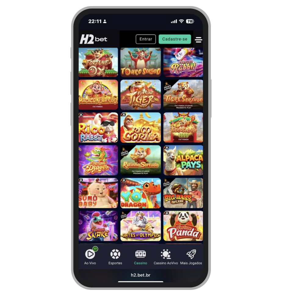 A seção de slots