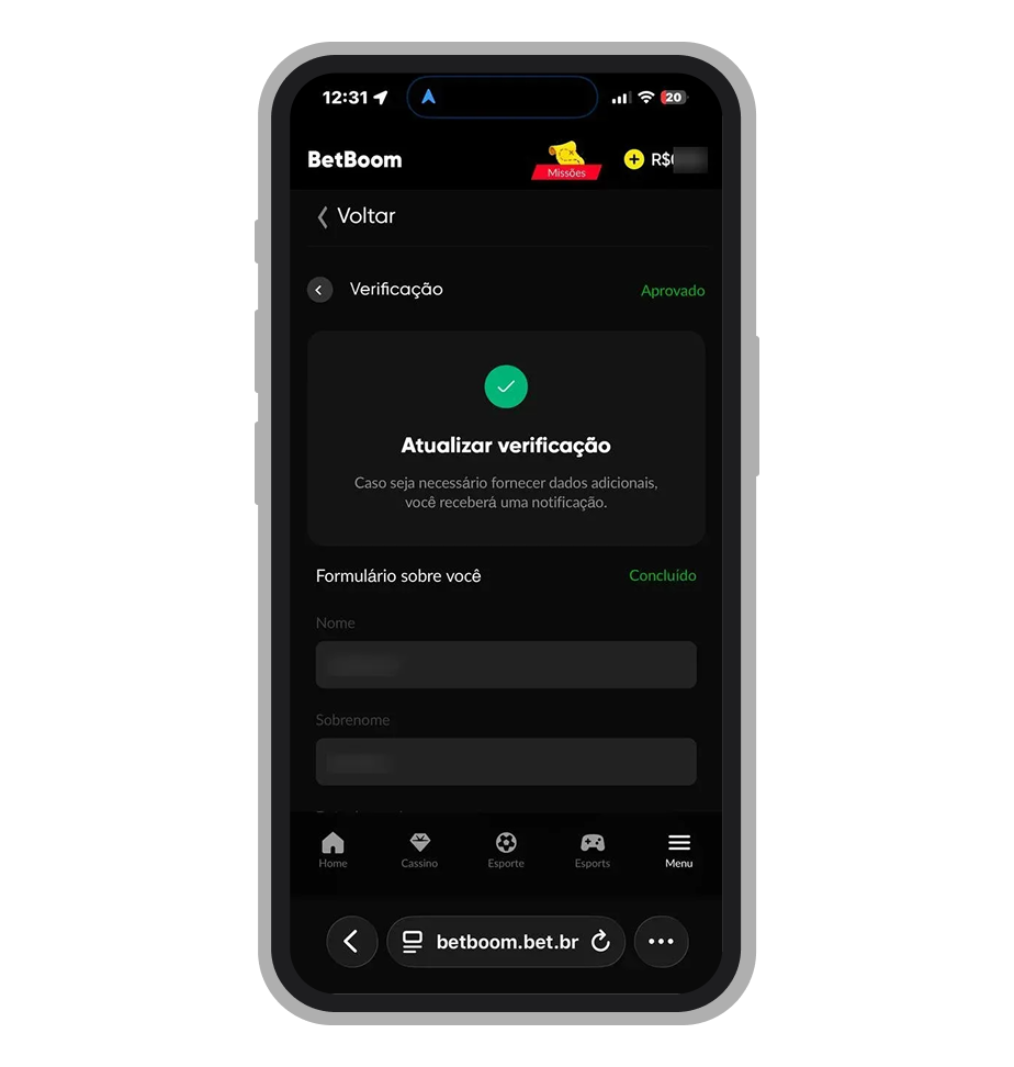 Envie foto do documento e faça a verificação facial