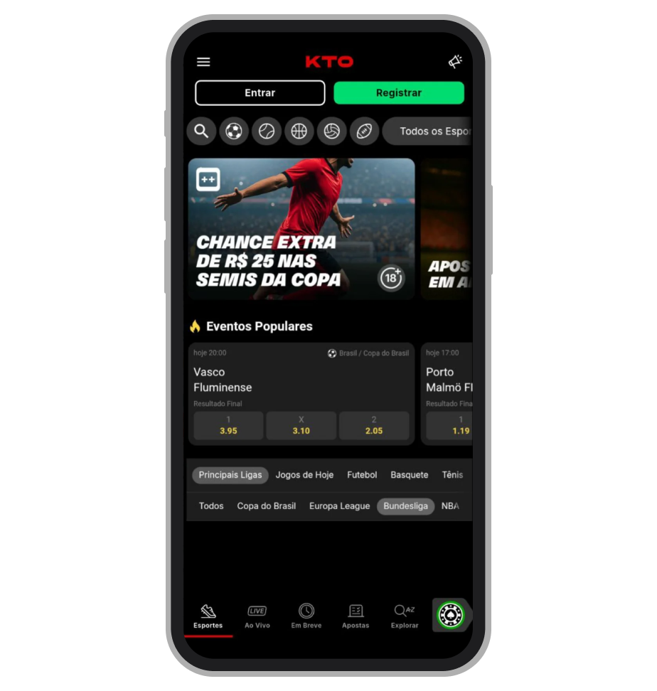 Aplicativo oficial da KTO