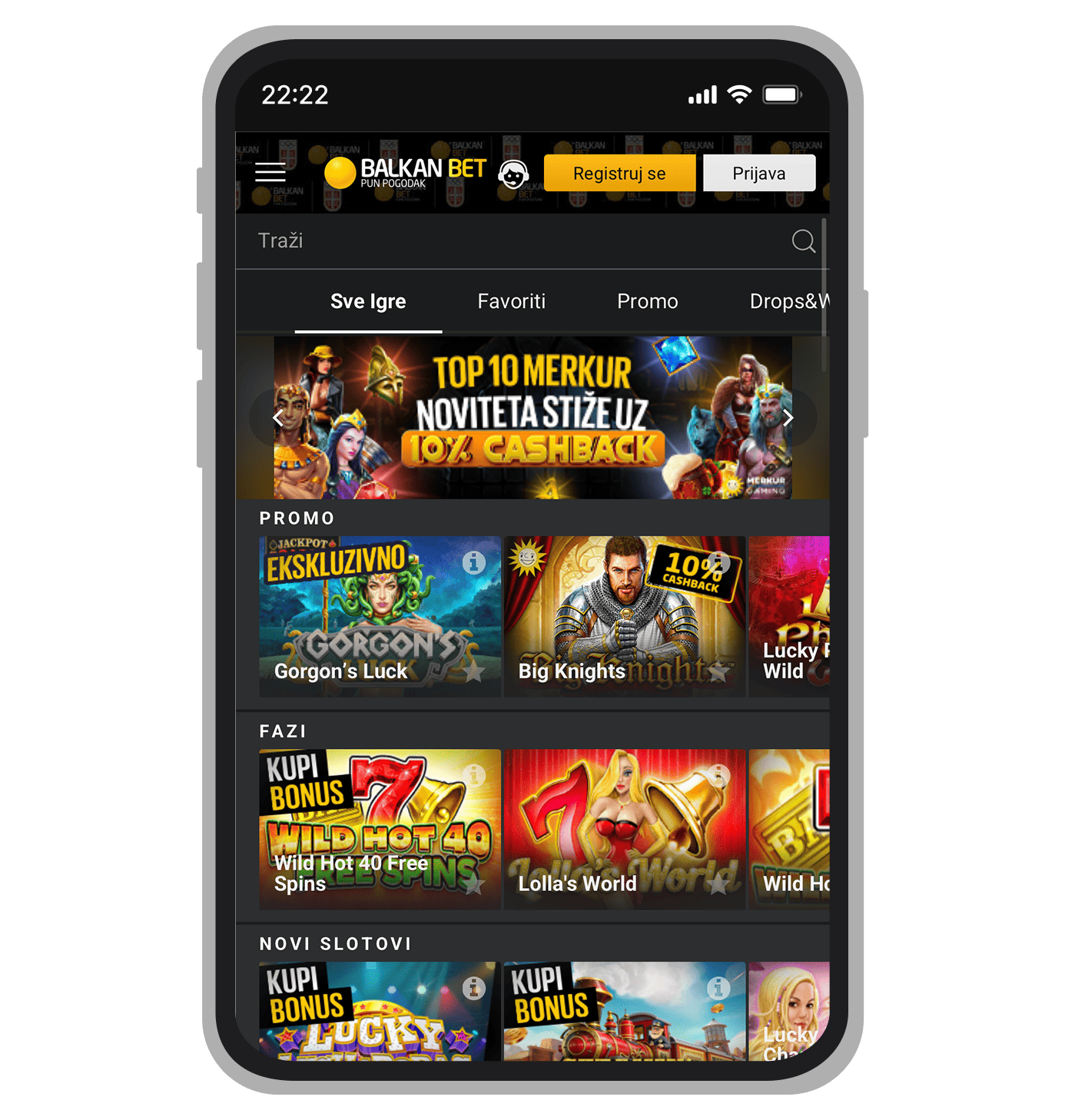 Slots sekcija na Balkanbetu