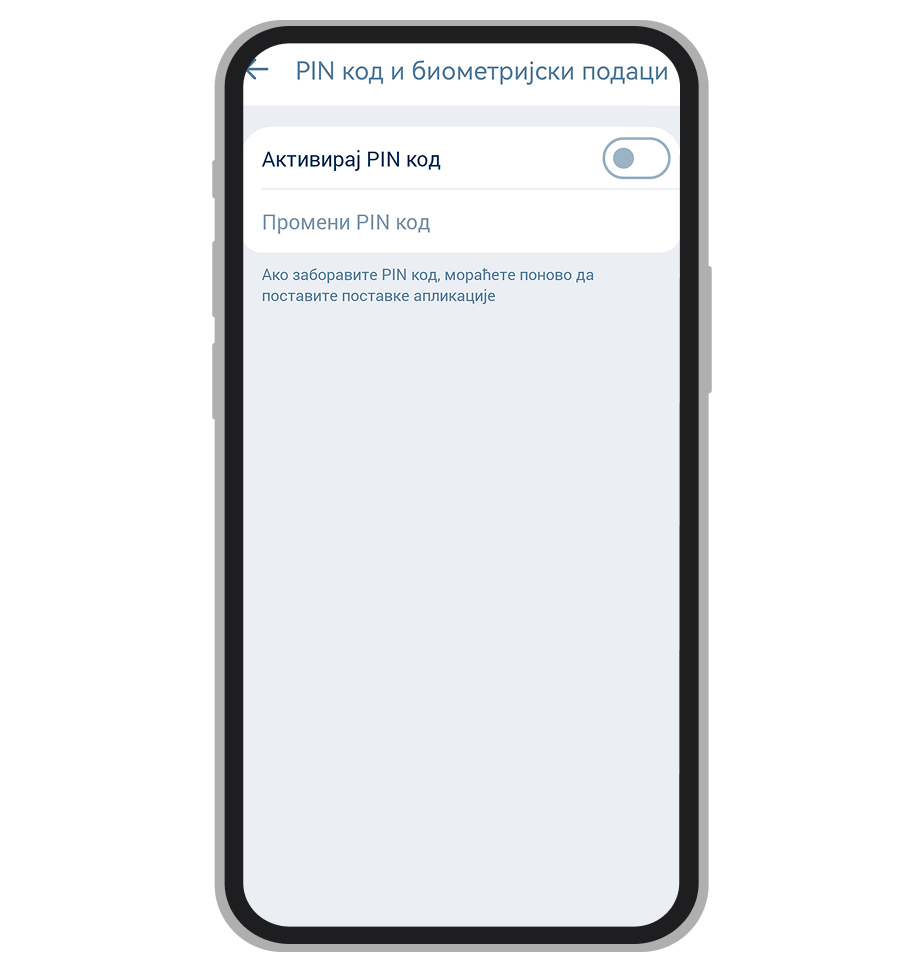 PIN kod i biometrijski podac