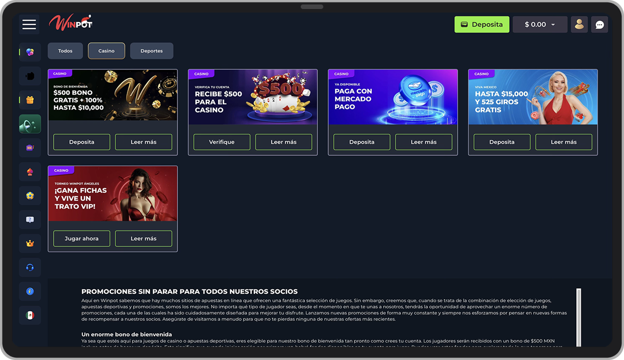 Promociones de Winpot