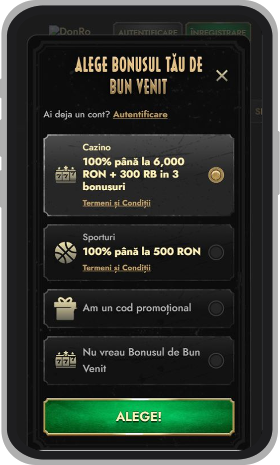 Bbonus de bun venit la Don Casino