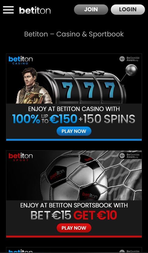 Betiton Review, Free Bets and Offers: Mobile and Desktop Features