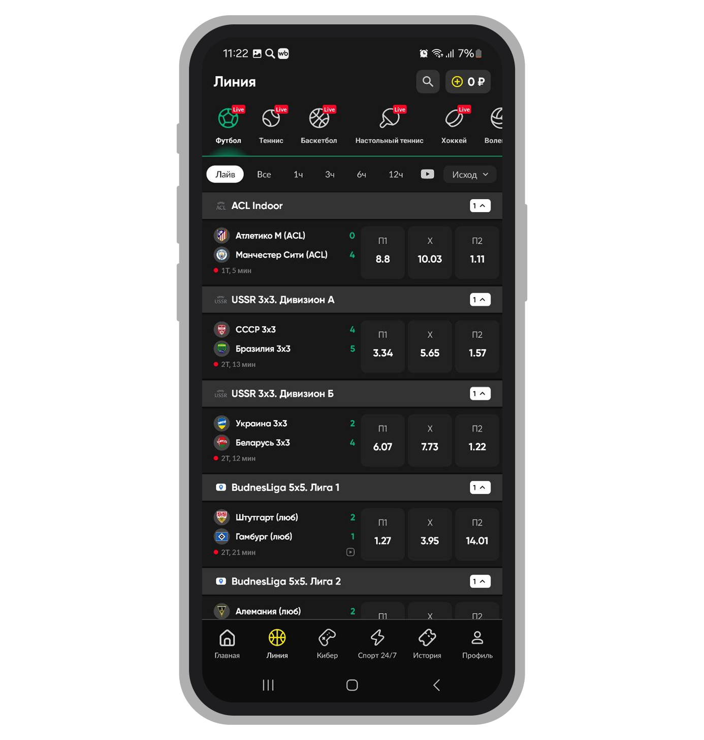 Страница раздела «Линия»