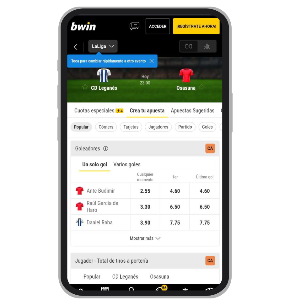 Fútbol, Bwin