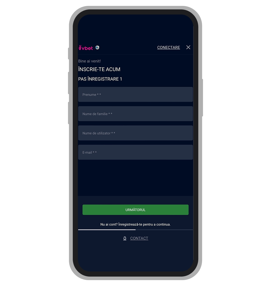 Formular de înregistrare