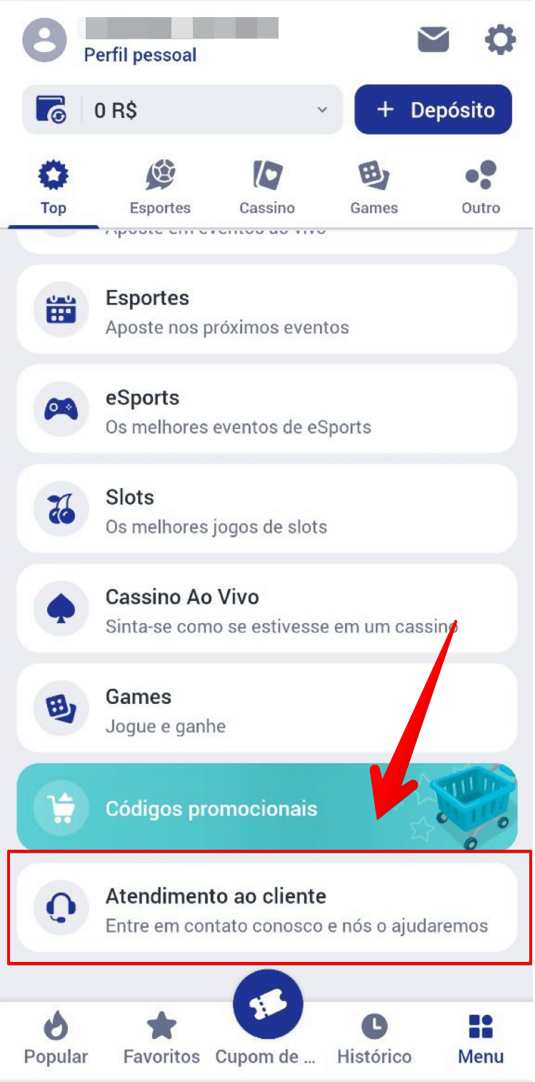 Veja como entrar em contato com suporte