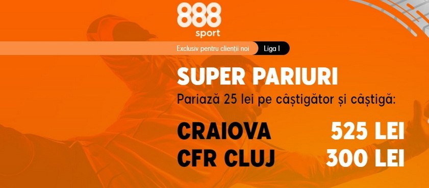 Pariaza pe cote deosebite la meciul U Craiova - CFR Cluj din play-off