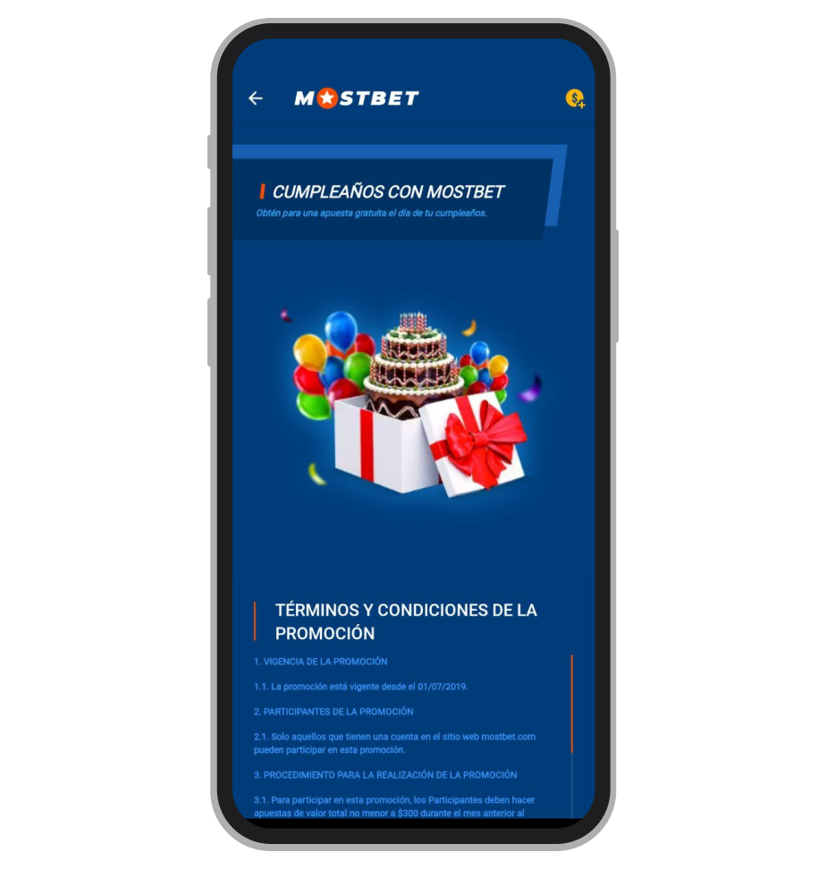 Bono de cumpleaños. Mostbet