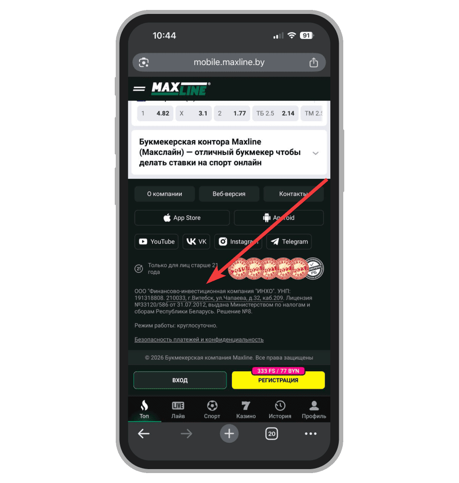 Лицензия Maxline