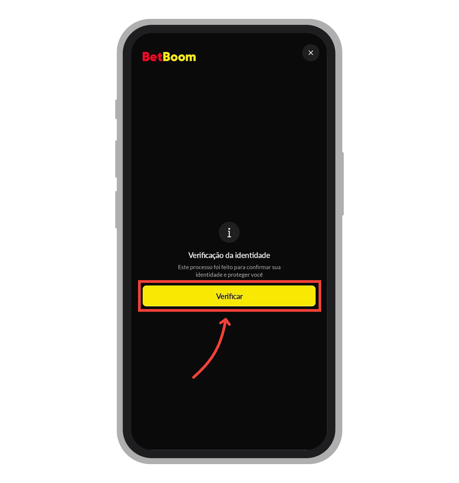 Pode começar a verificação da conta