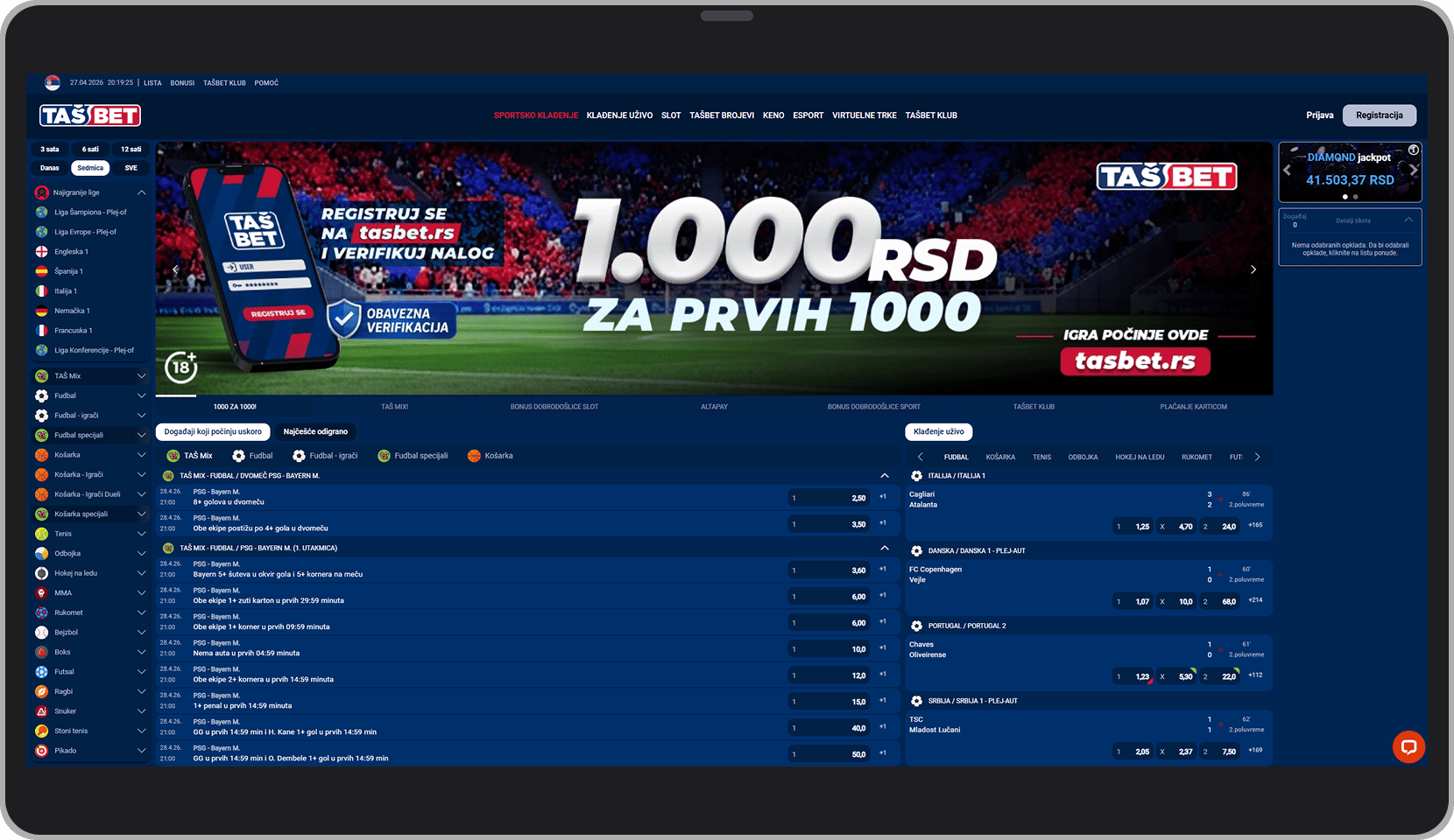 TašBet veb portal