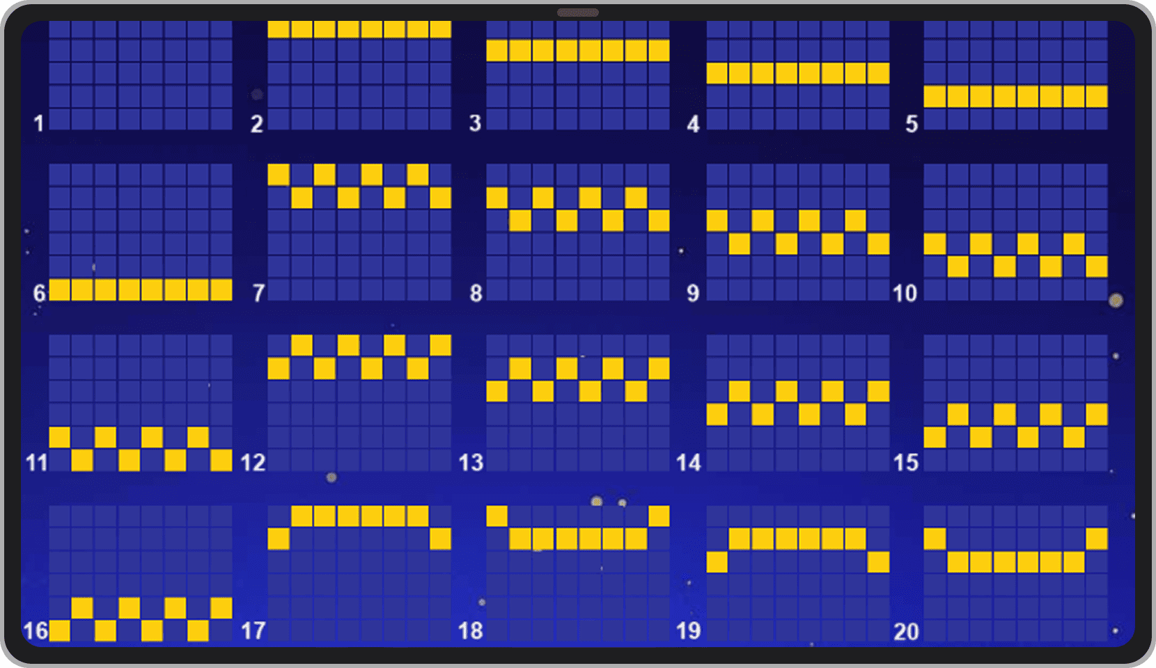 Линии выплат 1-20