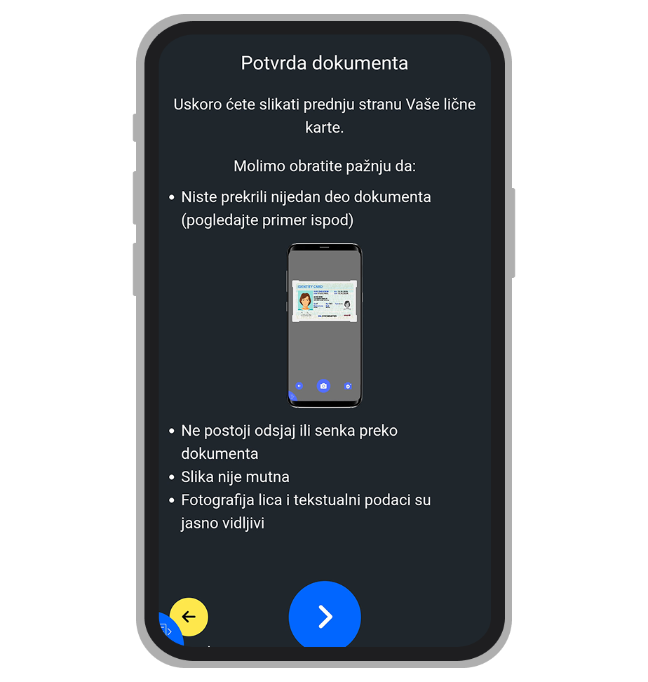 Početna stranica verifikacije