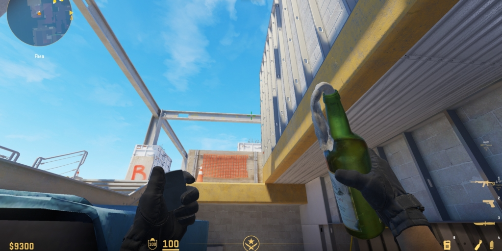 Молик с рампы B на колонну