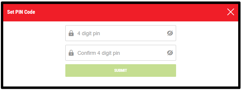 Choose a PIN number for your loyalty card