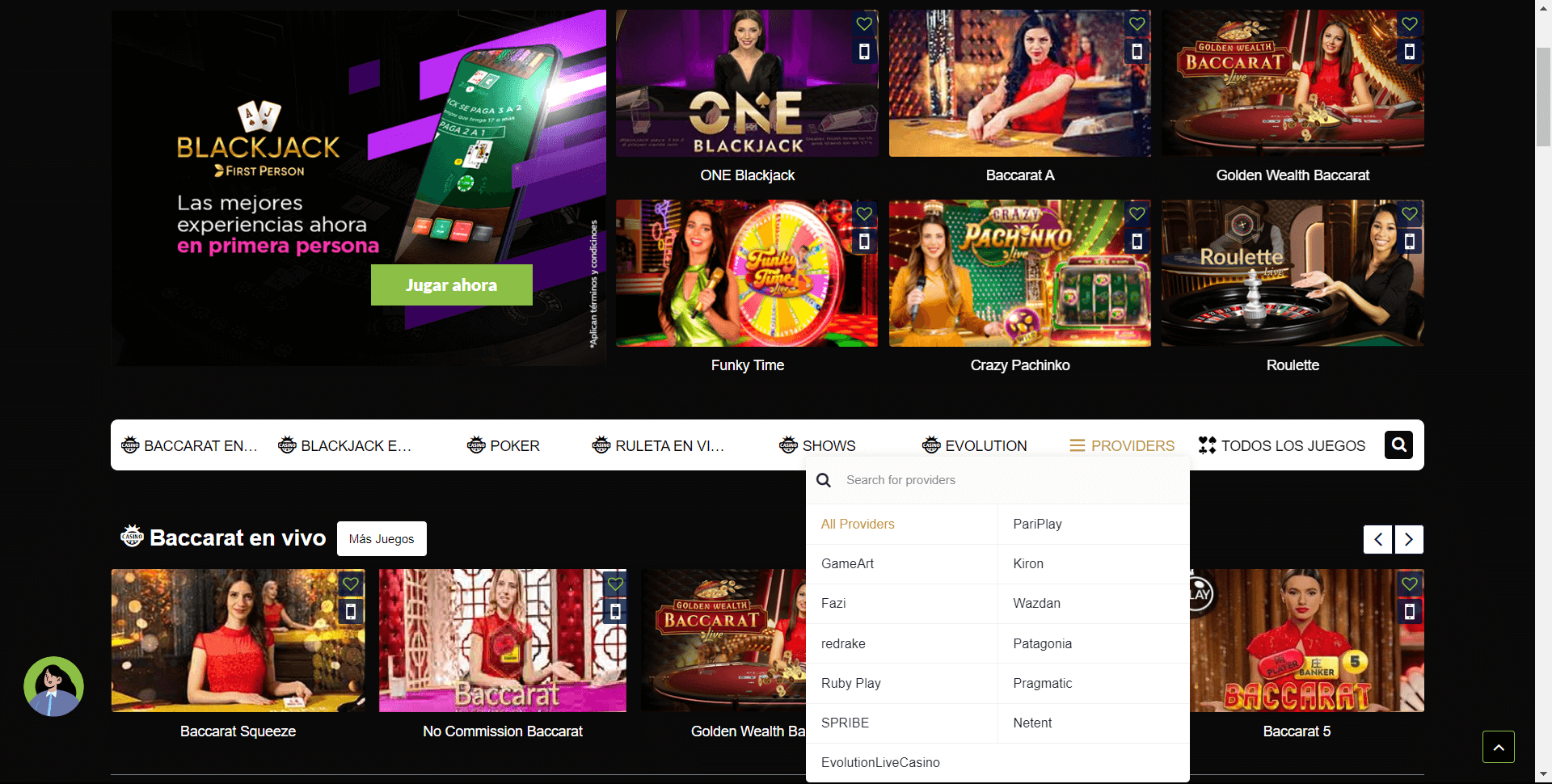 Proveedores de WonderBet Casino