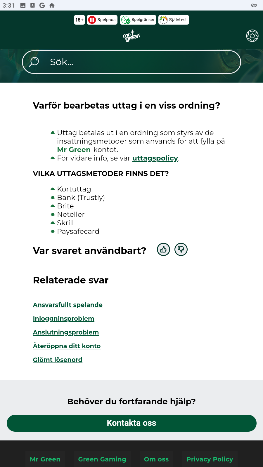 Betalningsmetoder