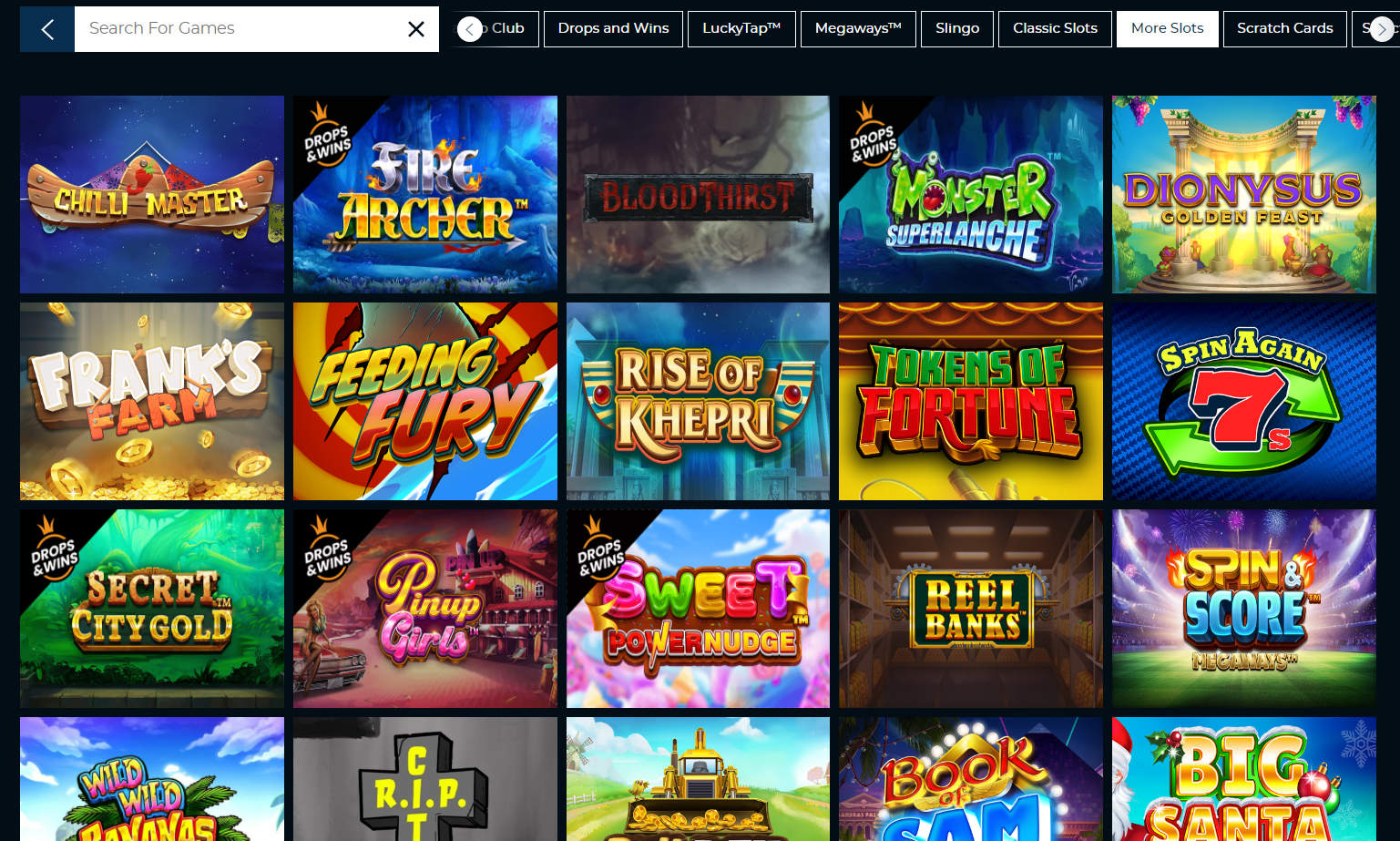 Slots at Star Sports Casino