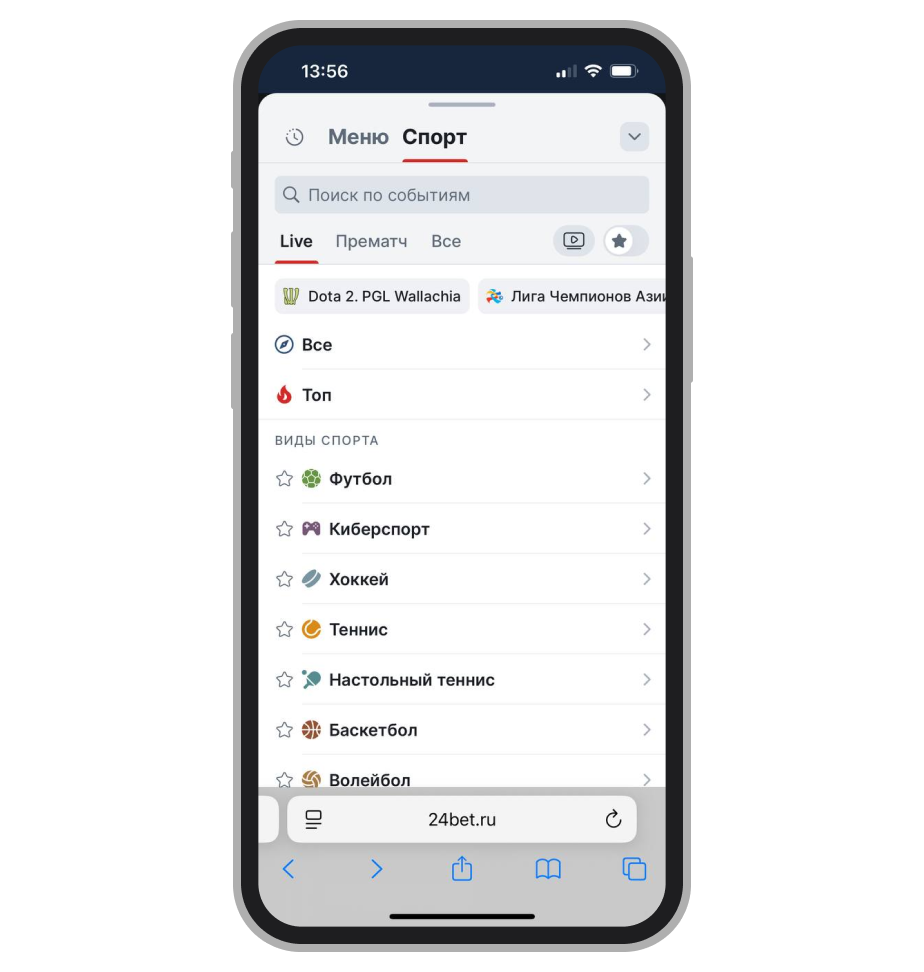 Пример линии
