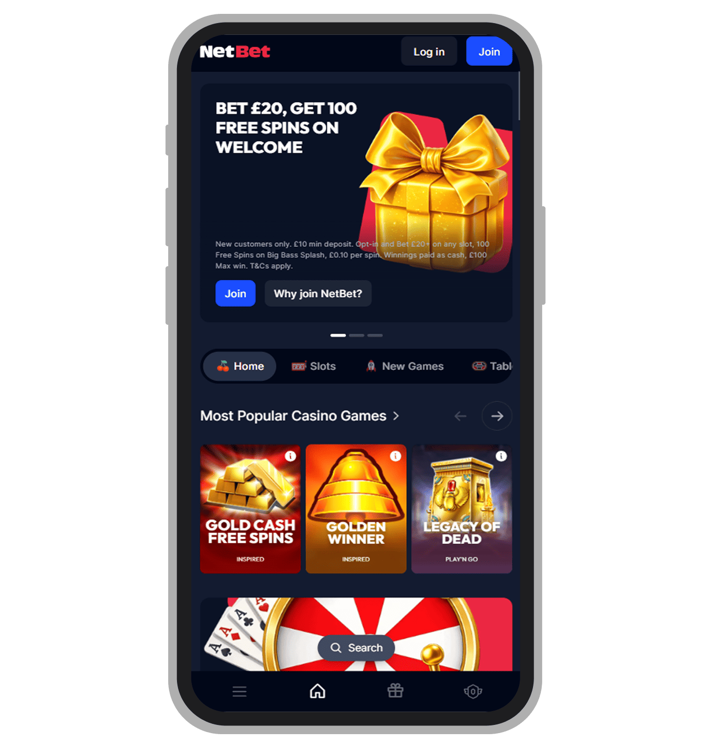 NetBet Casino Homepage